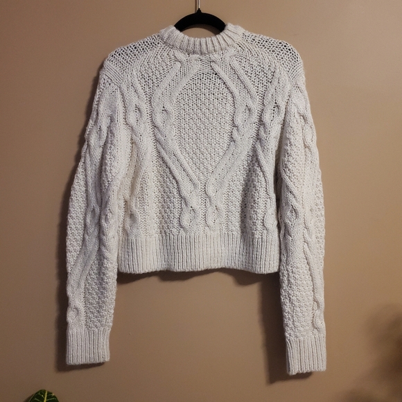 FCUK Kalina Cable Knit Jumper Sweater in Classic Cream - Picture 13 of 14